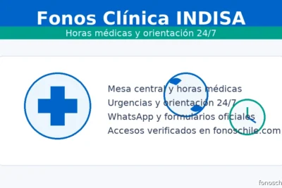 Fonos Clínica INDISA: mesa central, horas médicas y orientación 24/7