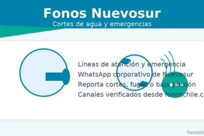 Fonos Nuevosur: teléfonos y WhatsApp para reportar cortes, fugas y emergencias de agua