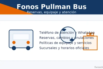 Fonos Pullman Bus: teléfonos y WhatsApp para reservas, equipaje y atención al pasajero