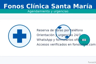 Fonos Clínica Santa María: reserva de horas, orientación y urgencias 24/7