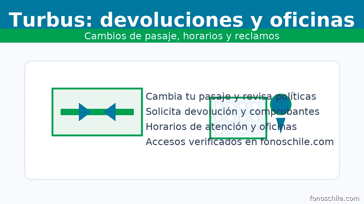Turbus: devoluciones, políticas de cambio de pasaje y oficinas de atención