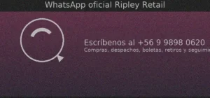 WhatsApp oficial Ripley Retail Chile: +56 9 9898 0620 para compras, despachos, boletas, retiros y seguimiento de casos.